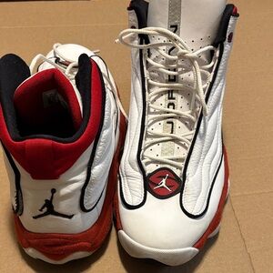 Nike White/Red/Black Air Jordan Retro Basketball Shoes